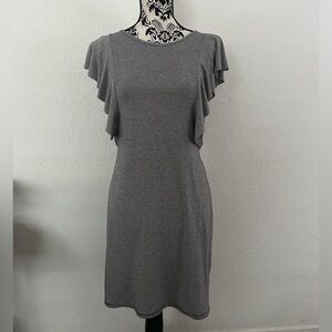 Como Vintage Striped Gray Mini Dress xs